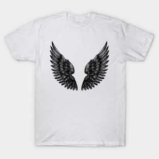 Angel Christian Hope Religion Symbolic Peace Tattoo Wings T-Shirt